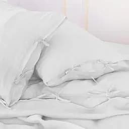 Комплект постільної білизни MirSon Natural Linen Winter flower льон полуторний євро білий (2200008249199) - мініатюра 5