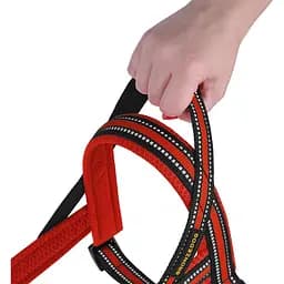 Шлея для собак BronzeDog Mesh Скандинавська, розмір М, 36х44-60 см, червона - мініатюра 2
