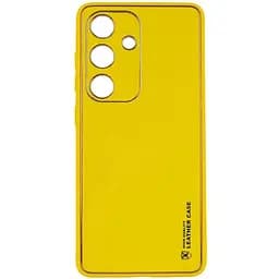 Шкіряний чохол Epik Xshield для Samsung Galaxy S24 Жовтий / Yellow