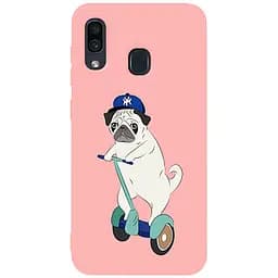 Чохол-накладка Toto Matt TPU 2 mm Print Case Samsung Galaxy A20/A30 #2 Dog Skate Pink