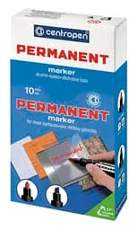 Маркер перманентний Centropen Permanent конусоподібний 2.5 мм помаранчевий (8566/06/1/P) - мініатюра 2