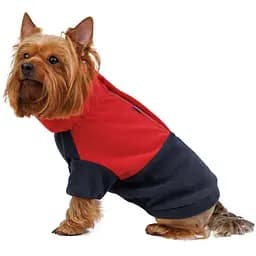 Кофта для собак Barksi Textile флисовая M красная с темно-синим