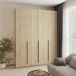 Шафа 4-дверна з антресоллю MebelStar Оскар ДСП BL-B, стандарт 200x52x260 см Дуб сонома (MBS-5057)