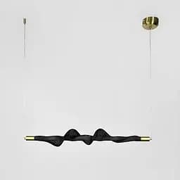 Світлодіодний горизонтальний світильник у латунному корпусі із чорною сіткою 60 см | Арт. DE36/600 H BK | Line F