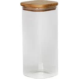 Банка скляна для зберігання Shelley Glass з бамбуковою кришкою 1.25 мл  9x.5 см (BS09205)