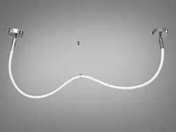 Стельова люстра LED Diasha 9610-1500CH Мотузка, 17W, срібна, сучасний стиль для вітальні, кухні, офісу