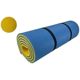 Килимок спортивний Poputchik 1800x500x10 мм синьо-жовтий (16-079-IS)
