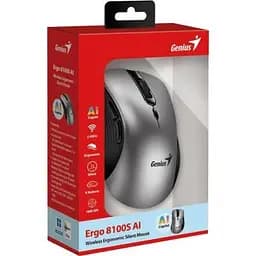 Комп'ютерна мишка Genius Ergo 8100S AI Silent Wireless Grey (31030040404) - мініатюра 6