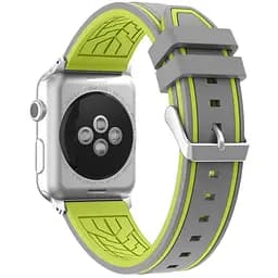 Силіконовий ремінець Primo Color Strip для Apple Watch 38 мм, 40 мм, 41 мм Grey Yellow