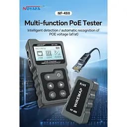 Кабельний тестер Noyafa NF-488 багатофункціональний функція PoE Ping для RJ45 DC (18887) - мініатюра 3