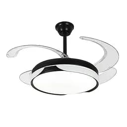 Люстра вентилятор стельова LED Levistella 7943060 (48) BK+WH, 80W, диммируемая, чорний+білий, сучасний стиль - мініатюра 2