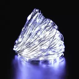 Гірлянда Роса 20м USB 200 LED на прозорій проволоці Білий - мініатюра 2