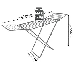 Сушарка для білизни підлогова Casa Si Kolibri Black (CS42191C06E)  - мініатюра 2