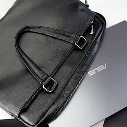 Портфель шкіряний для ноутбука 13" та документів А4 DRL19286-6 чорний - мініатюра 6