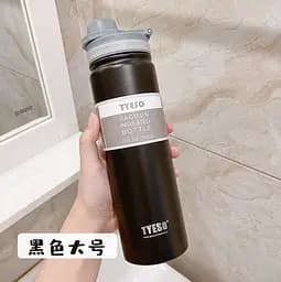 Термопляшка Tyeso 750 мл з нержавіючої сталі для кави води black - мініатюра 5
