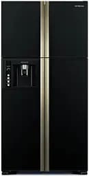Холодильник з верхньою морозильною камерою Hitachi R-W720PUC1GBK чорне скло (R-W720PUC1GBK)