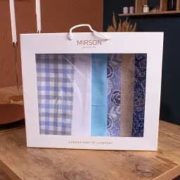 Набір вафельних рушників MirSon №619 Green leaves 50х30 см 6 шт. (2200006737285) - мініатюра 5
