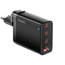 Зарядний пристрій Toocki 100W GaN P100BD12C2A0 4 порти 2C+2A чорне євровилка