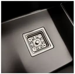 Кухонна мийка Platinum Handmade PVD 780х430х220 R з нержавіючої сталі 3 мм квадратний сифон прямокутна - мініатюра 5