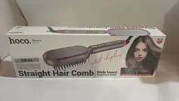 Електрична щітка-випрямляч HOCO HP44 Electric straightening hair comb з дисплеєм 40Вт Рожевий - мініатюра 7