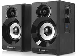 Колонки 2.0 Real-El S-217 Black, 2 x 6 Вт, МДФ, живлення від мережі 220V, керування спереду - мініатюра 4