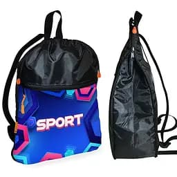 Рюкзак-мешок для обуви,спортивной формы Sport детская сумка для сменки с расширителем (01416)