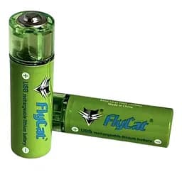 Аккумуляторы USB FluCat AA 1.5V 1450 mAh 2 шт. в комплекте