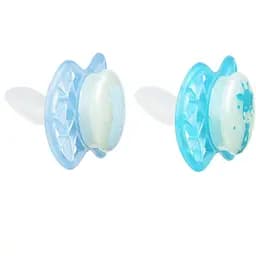 Пустушка Nuvita 7066 Air55 Explorer ортодонтична 0m+ світиться у темряві (ведмідь жираф) 2 шт NV7066GM