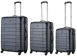 Набор чемоданов Amplar 3 в 1 (S,M,L) пластик 4 колеса синий Wenger sum0027713