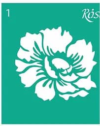 Трафарет многоразовый самоклеящийся №01 9×10см Цветы Rosa Talent