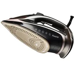 Праска Magio MG-530, Black/Grey, 3000W, підошва кераміка, резервуар для води 380мл, паровий удар 120г/хв, функція самоочищення від накипу, антикапля - мініатюра 2