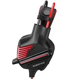 Дротова гарнітура Borofone BO101 Racing, USB, 3.5mm, 2m, Чорно-Червоний - мініатюра 3