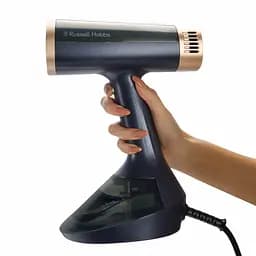 Відпарювач Russell Hobbs Genie VacuSteam 1800 Вт 200 мл паровий удар 20 г вертикальне відпарювання керамічна підошва синій - мініатюра 6