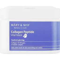 Набір масок для обличчя Mary & May Collagen Peptide Vital Mask, з колагеном і пептидами, 30 шт.