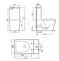 Унітаз підлоговий Qtap Tern Ultra Quiet з сидінням Slim Duroplast/ Soft-close/ Quick Release QT17226003AW - мініатюра 10