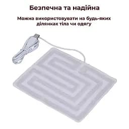 Електрогрілка від USB під одяг біла — електрична грілка для тварин і тіла, usb килимок із підігрівом - мініатюра 9