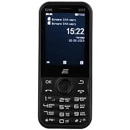 Кнопочный телефон 2Е E240 (2022) Dl Sim черный