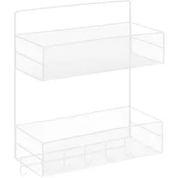 Полка настенная Stenson TD01335-L 36x15x44.5 см 2 яруса белая (25625)