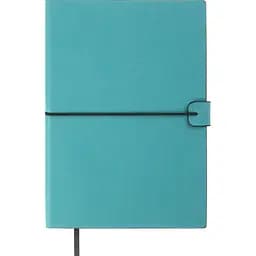 Блокнот діловий Buromax Logo2U Travel А5 96 арк. в клітинку обкладинка штучна шкіра бірюзовий (BM.295121-06)