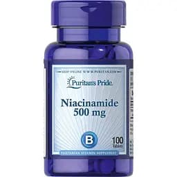 Ниацинамид Puritan's Pride Niacinamide 500 mg 100 таблеток