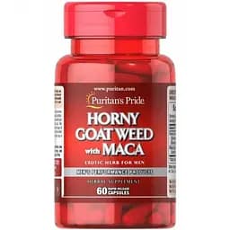 Горянка и Мака Puritan's Pride Horny Goat Weed with Maca 500 мг/75 мг 60 капсул