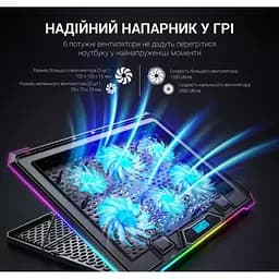 Охолоджувальна підставка для ноутбука до 17,3 дюйма GamePro GPCP-940 6xfans - мініатюра 6