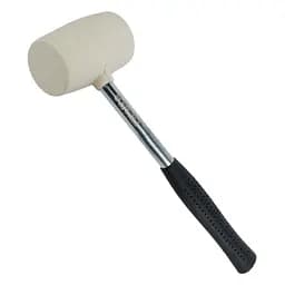 Киянка резиновая Sigma 225 г белая, металлическая обрезиненная рукоятка (4317401)