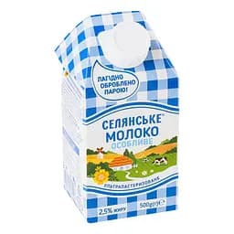 Молоко Селянське Особливе питне ультрапастеризоване 2.5% жиру 500 г - мініатюра 5