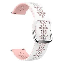 Браслет Flower для Samsung Galaxy Watch Active 2 44mm - біло-рожевий ширина кріплення 20мм силікон Watchbands (W38-4WB57059729) - мініатюра 2