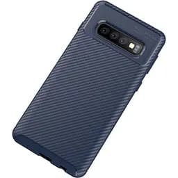 Чохол-накладка Toto TPU Carbon Fiber 1.5 mm Case Samsung Galaxy S10 Dark Blue - мініатюра 2