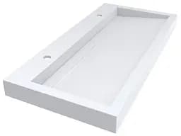 Умивальник Miraggio AGNESS 1000 (0000149) Miramarble, Глянцевий, Накладний/Врізний, Білий