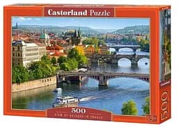 Пазл Castorland puzzle Вид на мосты в Праге, Чехия, 500 эл. (B-53087)