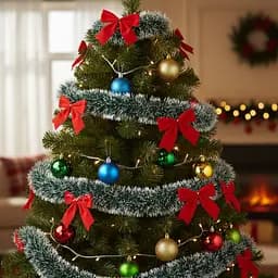 Мішура новорічна Yiwu з бантами 200 см (863953)