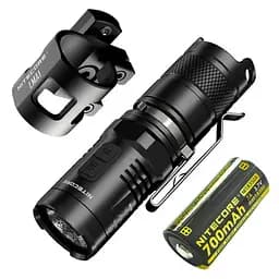 Фонарь ручной Nitecore MT10C с креплением на шлем LMA1 и аккумулятором NL18350A (комплект)
